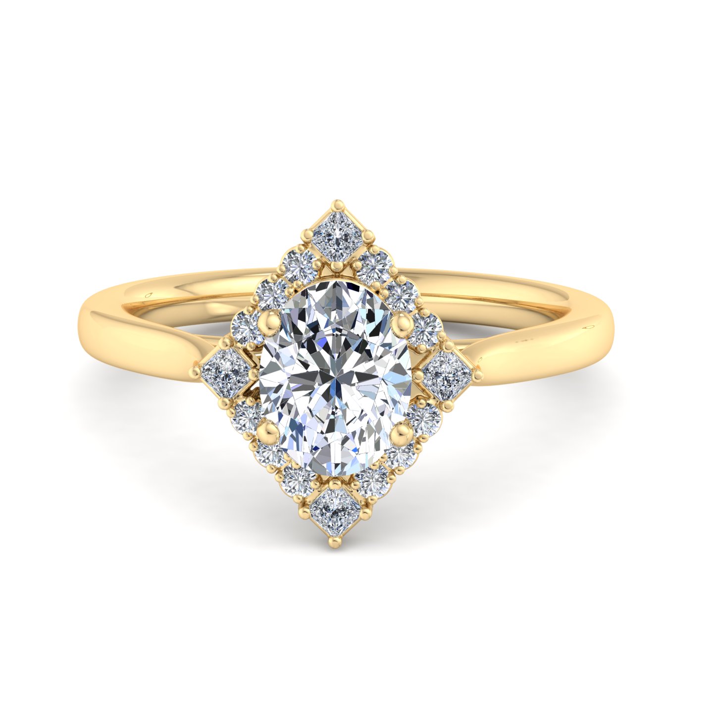 Demi Halo Engagement Ring
